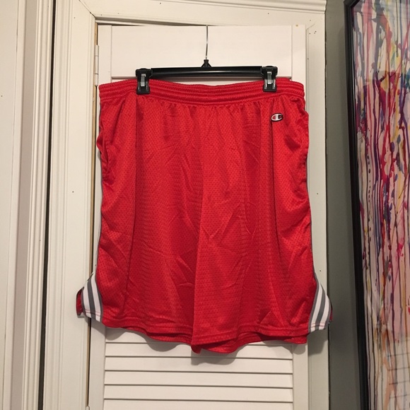 Champion Shorts Mens Red Athletic Shorts Poshmark
